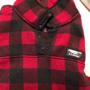 LL Bean Buffalo Plaid Better Sweater Pullover